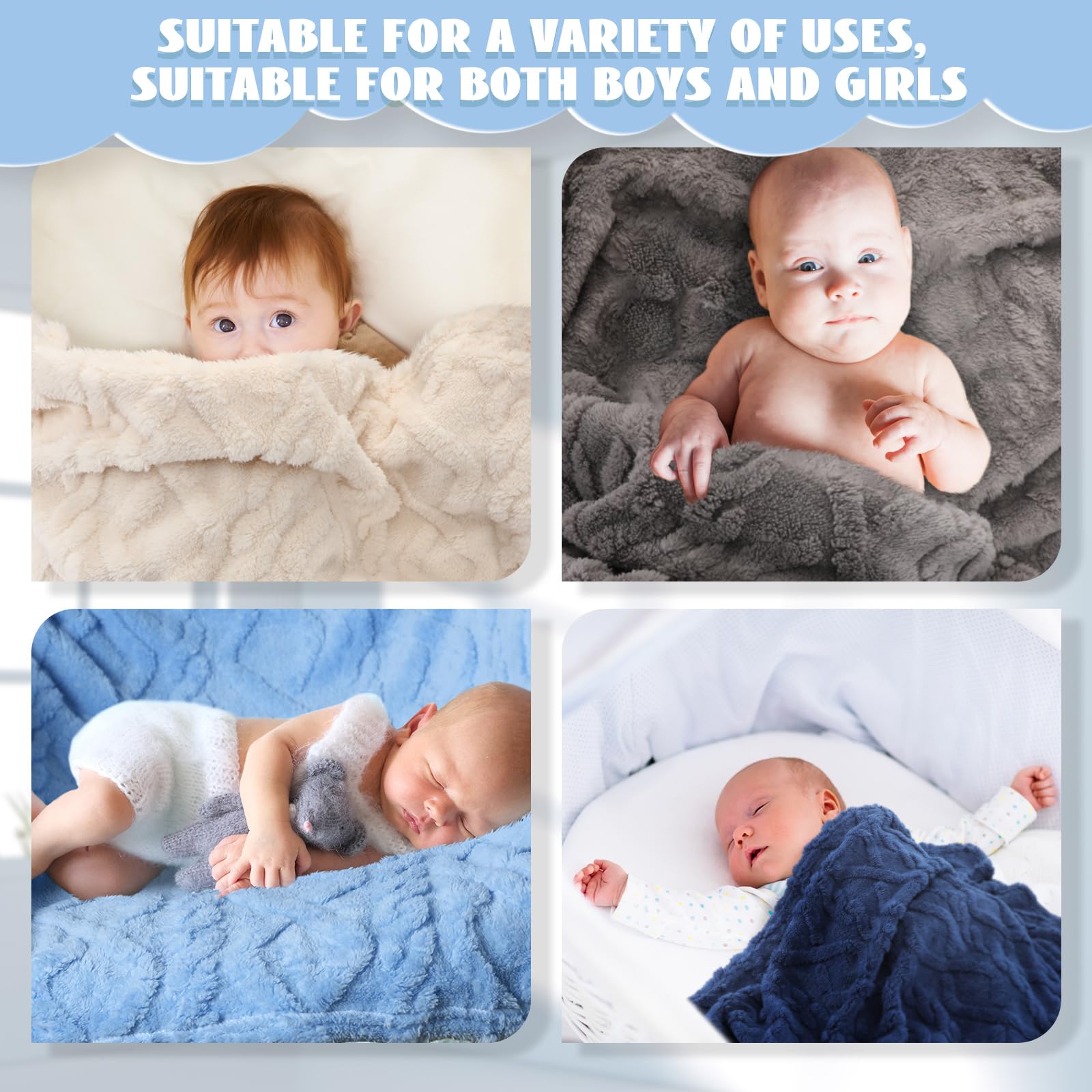 VitalCozy machine-washable baby blanket in blue care-friendly