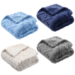 VitalCozy soft fleece baby blanket, 30x40 blue set, plush comfort for baby