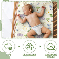 VitalCozy standard crib fit provides snug, safe bedding.