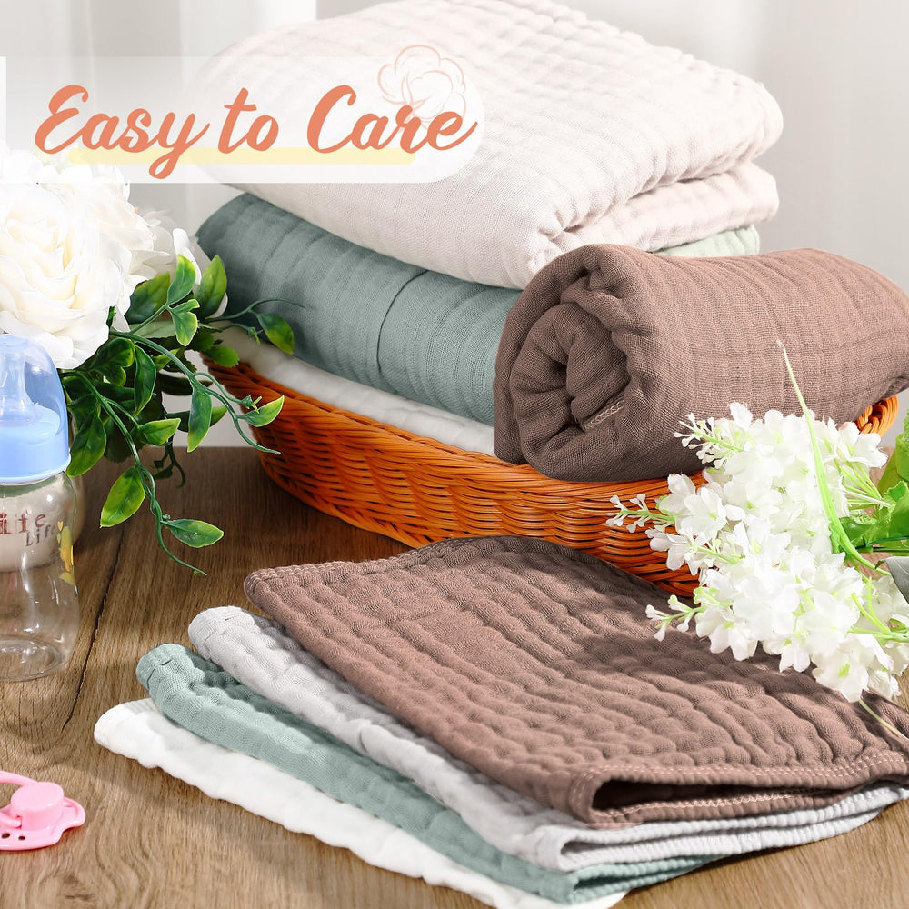 VitalCozy blue washcloth quick-dry and gentle for mealtime spills