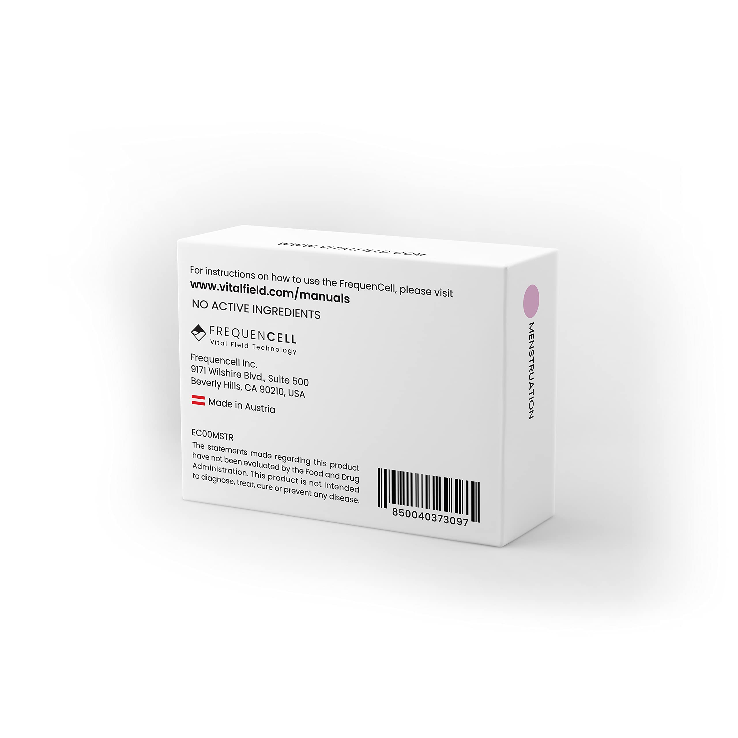VITALFIELD FrequenCell instruction and packaging for user-friendly setup.