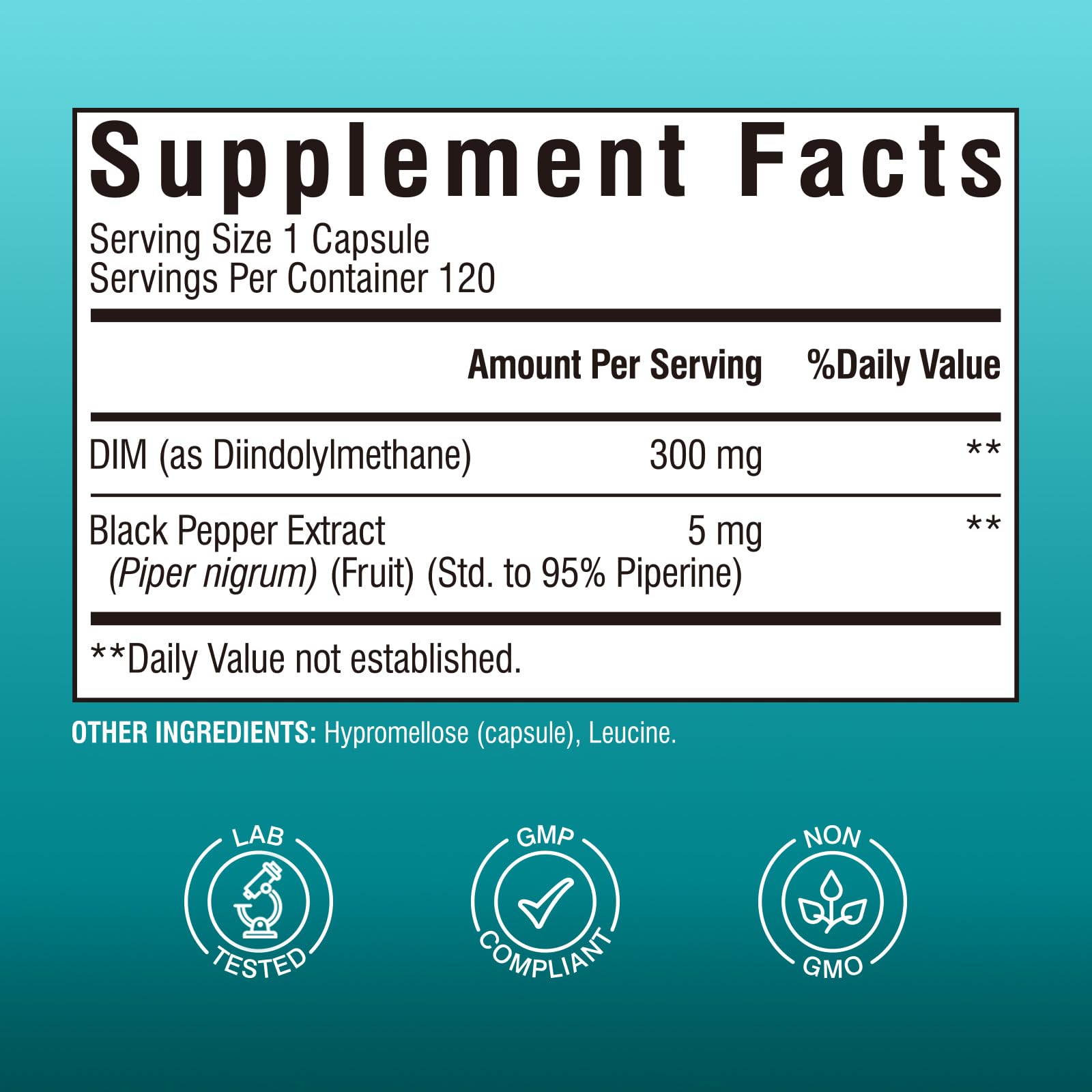 Vitalibre DIM with black pepper extract pour emphasizing absorption support.