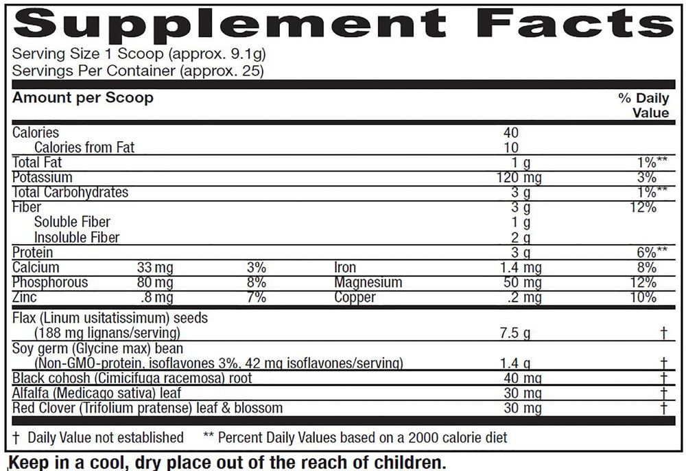 Vitanica PhytoEstrogen Herbal dosing scoop for easy, measured servings