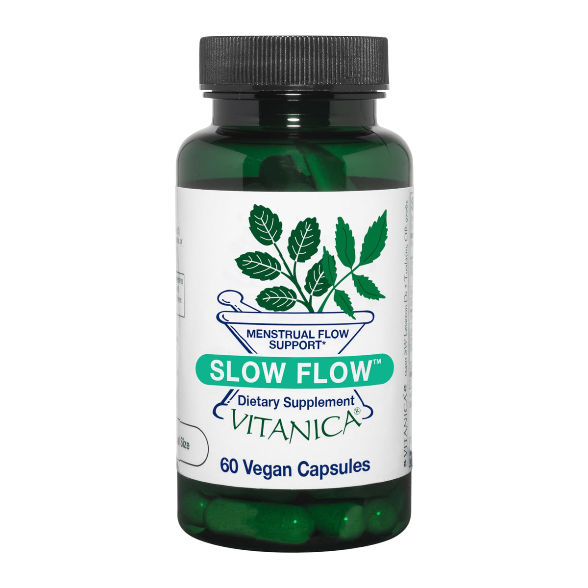 Vitanica Slow Flow bottle cap close-up indicating easy daily use