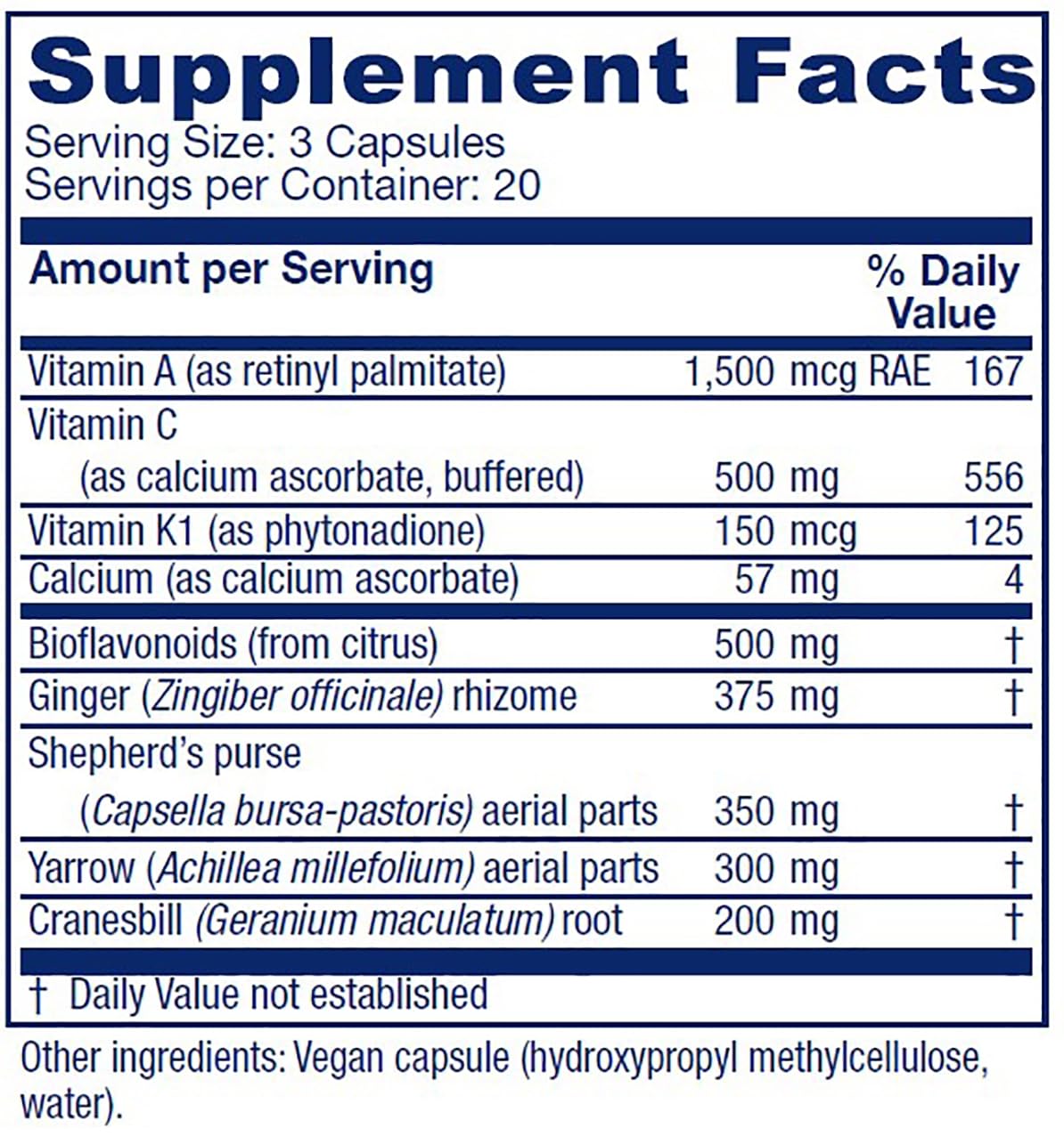 Vitanica Slow Flow capsules image vegan formula designed for support
