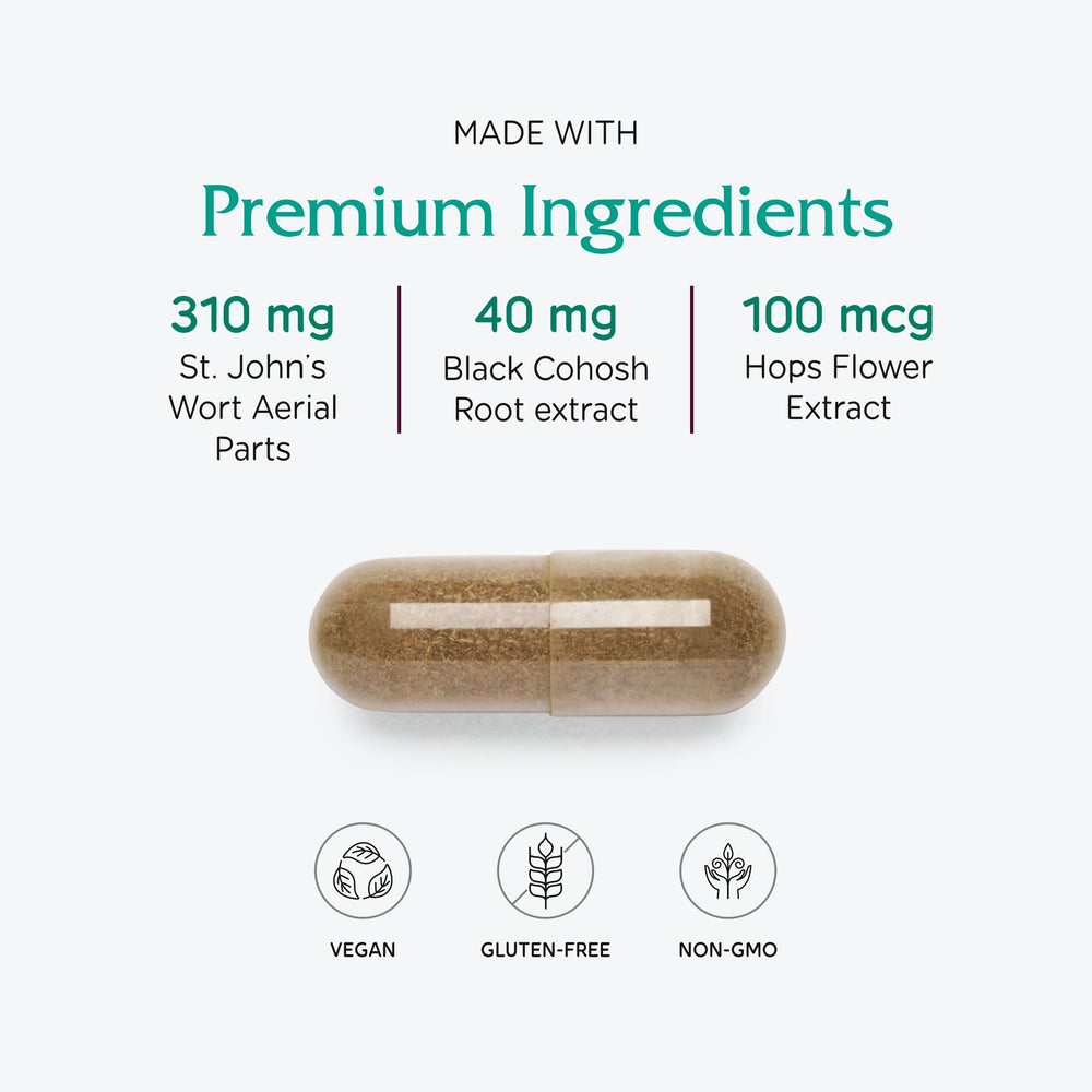 Packaging box of Vitanica Woman's Passage emphasizing vegan and allergen-free formula.
