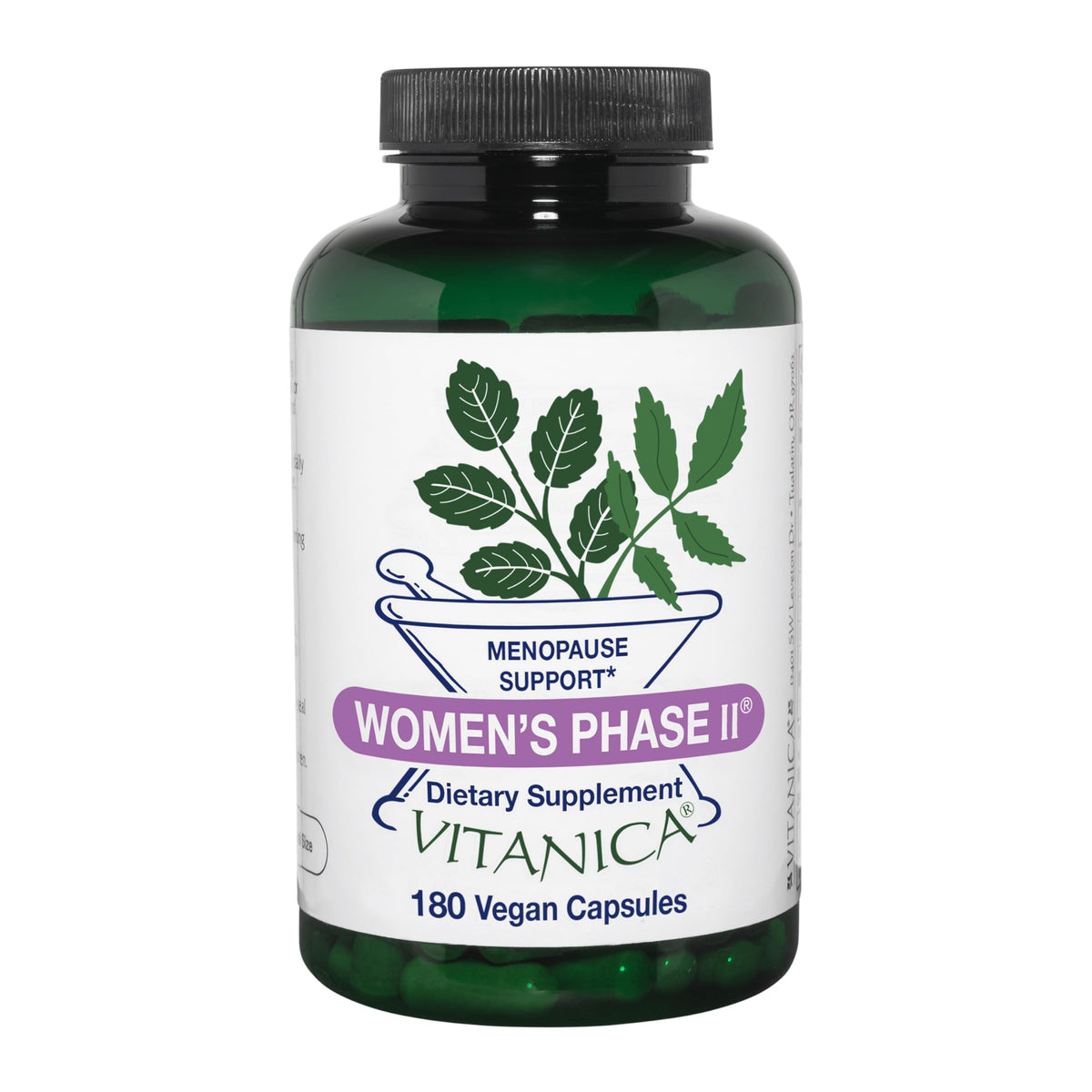 Vitanica Women's Phase II bottle for daily menopause support