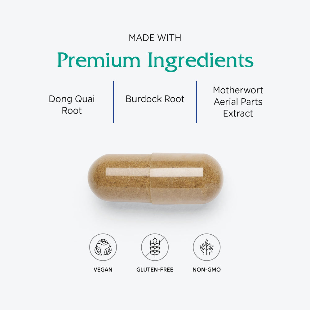 Front label of Vitanica Phase II showing vegan, organic formulation