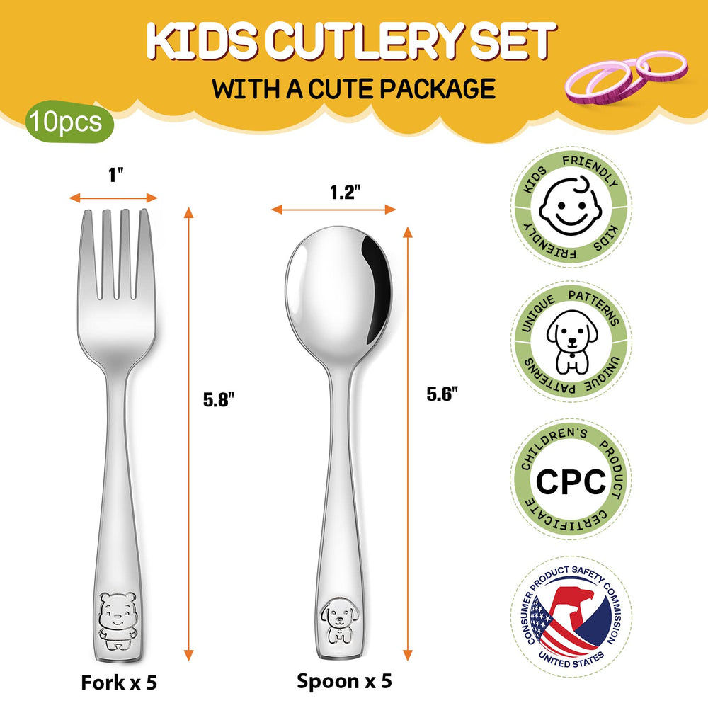 VITEVER kid forks with ergonomic handles support comfortable self-feeding