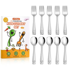 VITEVER toddler utensils set, 10-piece, ideal for independent eating
