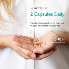 Closeup of Vitanica Women's Phase II capsules highlighting natural herbal ingredients.