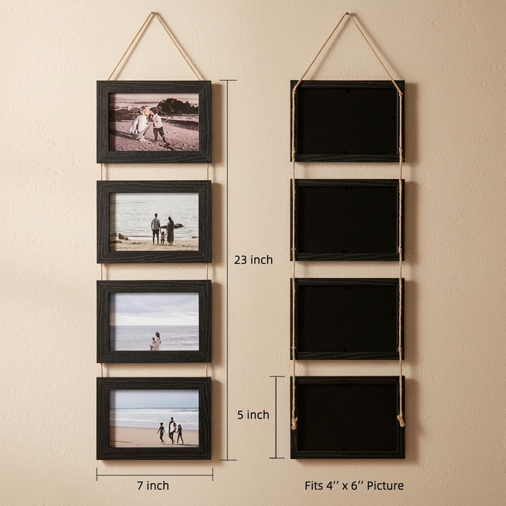 Vittqsuier frame includes hanging hardware for easy wall installation.