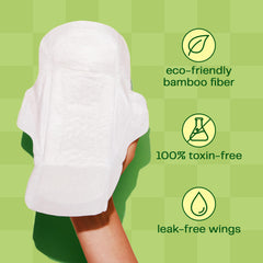 Viv for Your V bamboo pad absorbency provides long-lasting dryness.