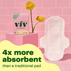 Viv for Your V bamboo pad core close-up shows natural materials for safer care.