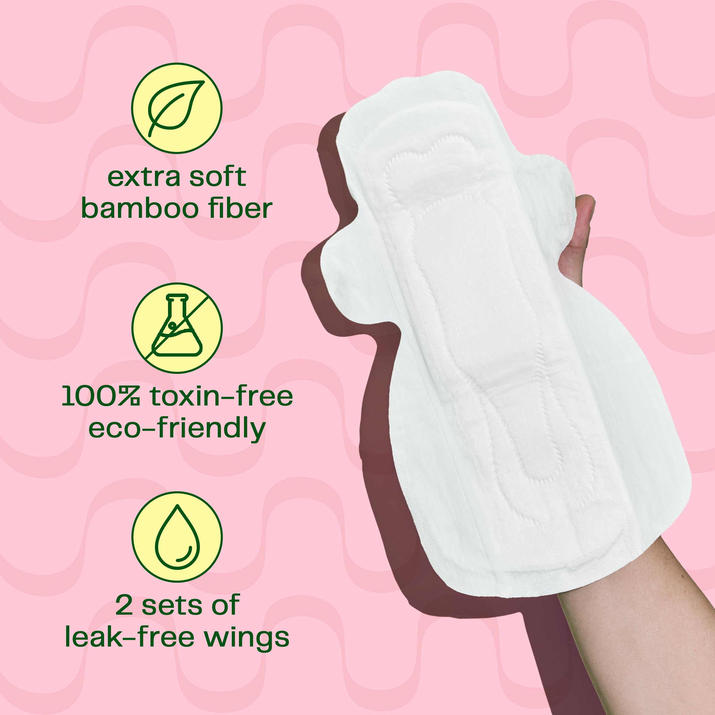 Viv for Your V overnight pad with wings demonstrates secure fit for uninterrupted sleep.