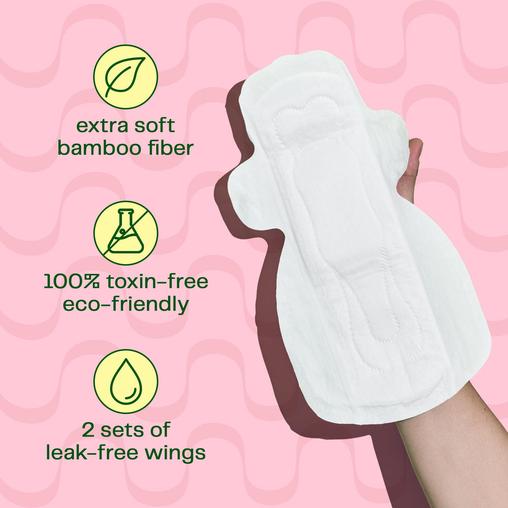 Viv for Your V overnight pad with wings demonstrates secure fit for uninterrupted sleep.