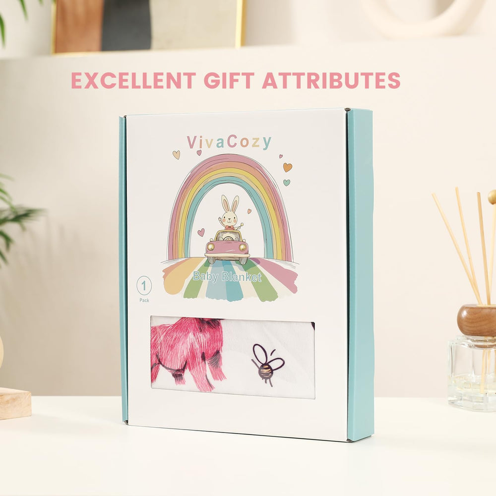 VivaCozy gift-ready baby blanket with elegant packaging for new arrivals