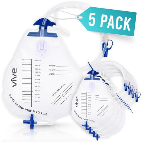Vive bedside drainage bag with anti-reflux valve supports safer overnight flow.