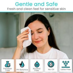 Vive unscented label highlighting gentle care for sensitive skin.