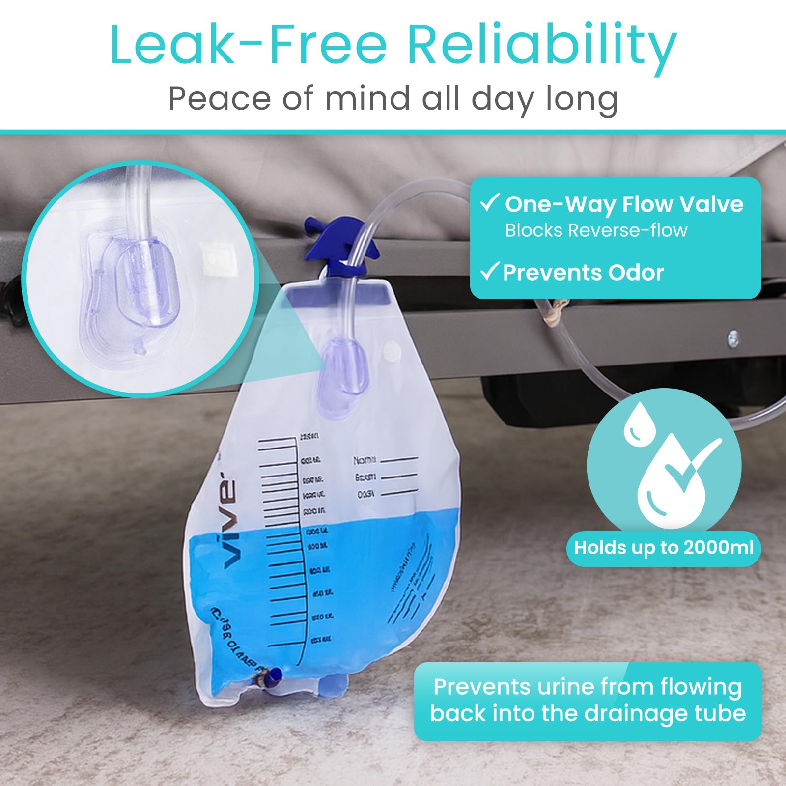Vive latex-free material provides comfortable use for sensitive users.