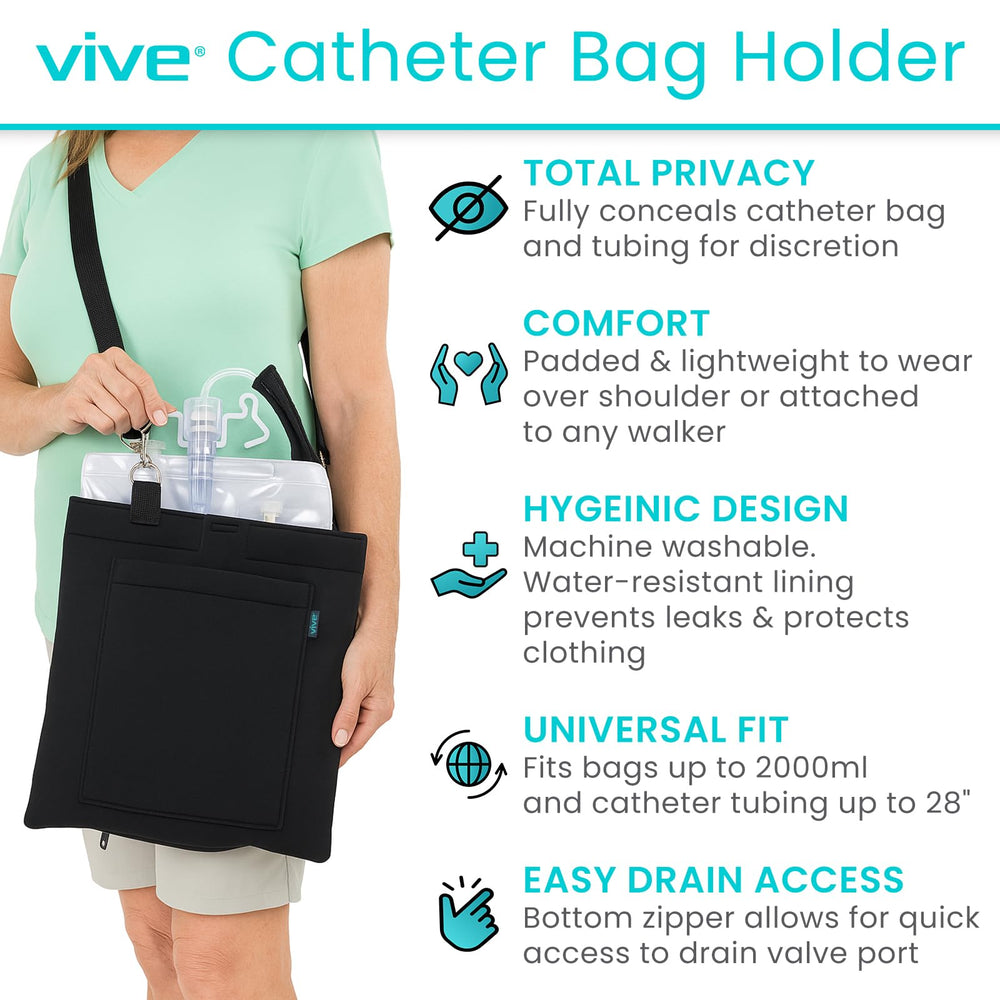 Vive bag holder leakproof lining protects clothing from spills