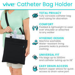 Vive bag holder leakproof lining protects clothing from spills
