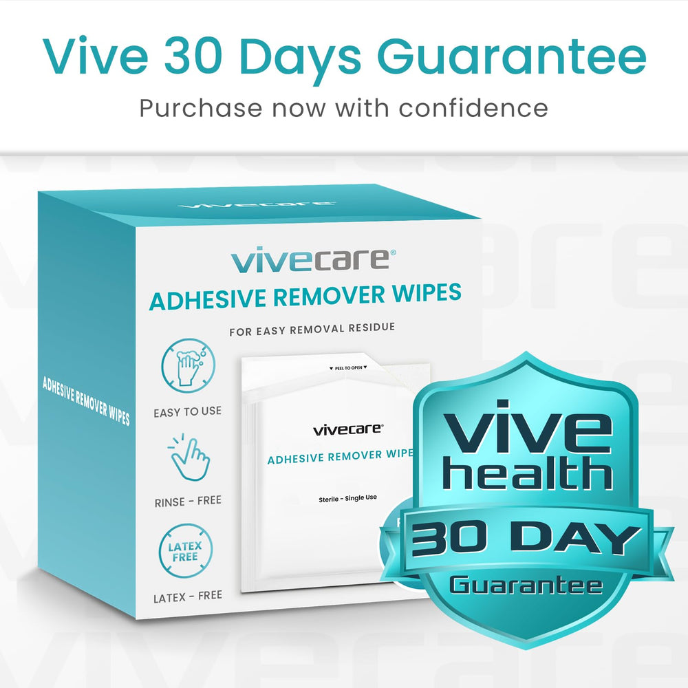 ViveCare guarantee badge on package communicates confidence