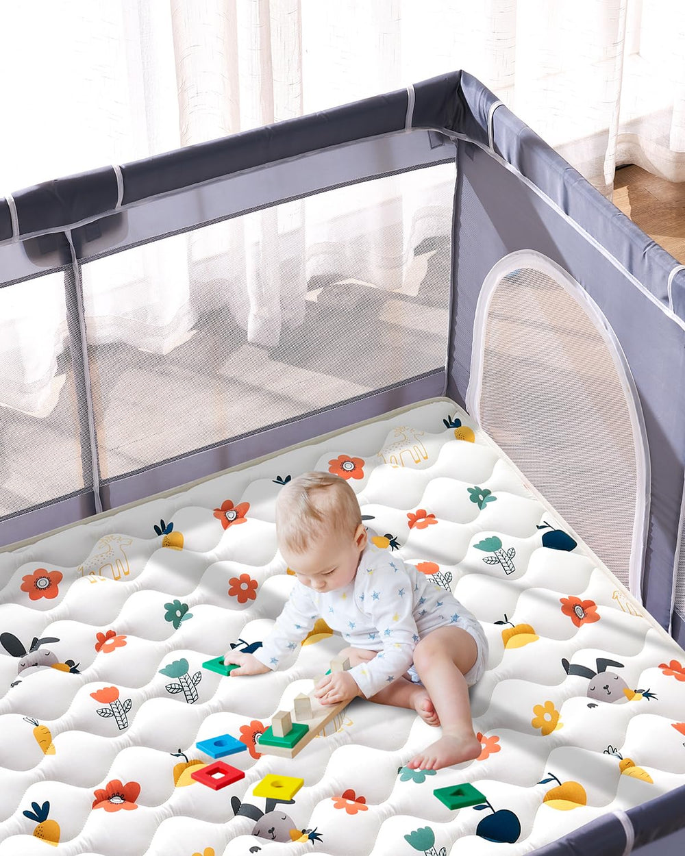 VIVIDVIBEBEARPAS machine-washable design simplifies after-spill cleanup.