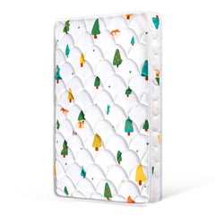 VIVIDVIBEBEARPAS mini crib mattress setup shows secure fit and comfort