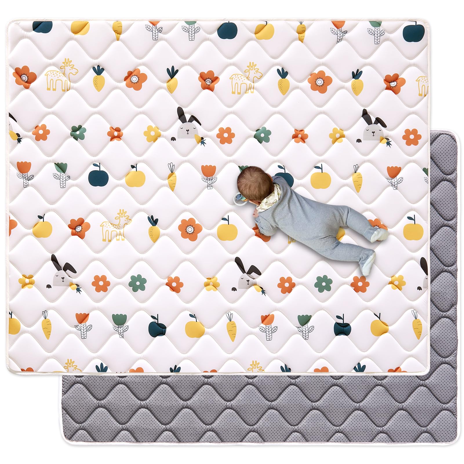 VIVIDVIBEBEARPAS odorless foam play mat 50x50 for safe infant floor play.