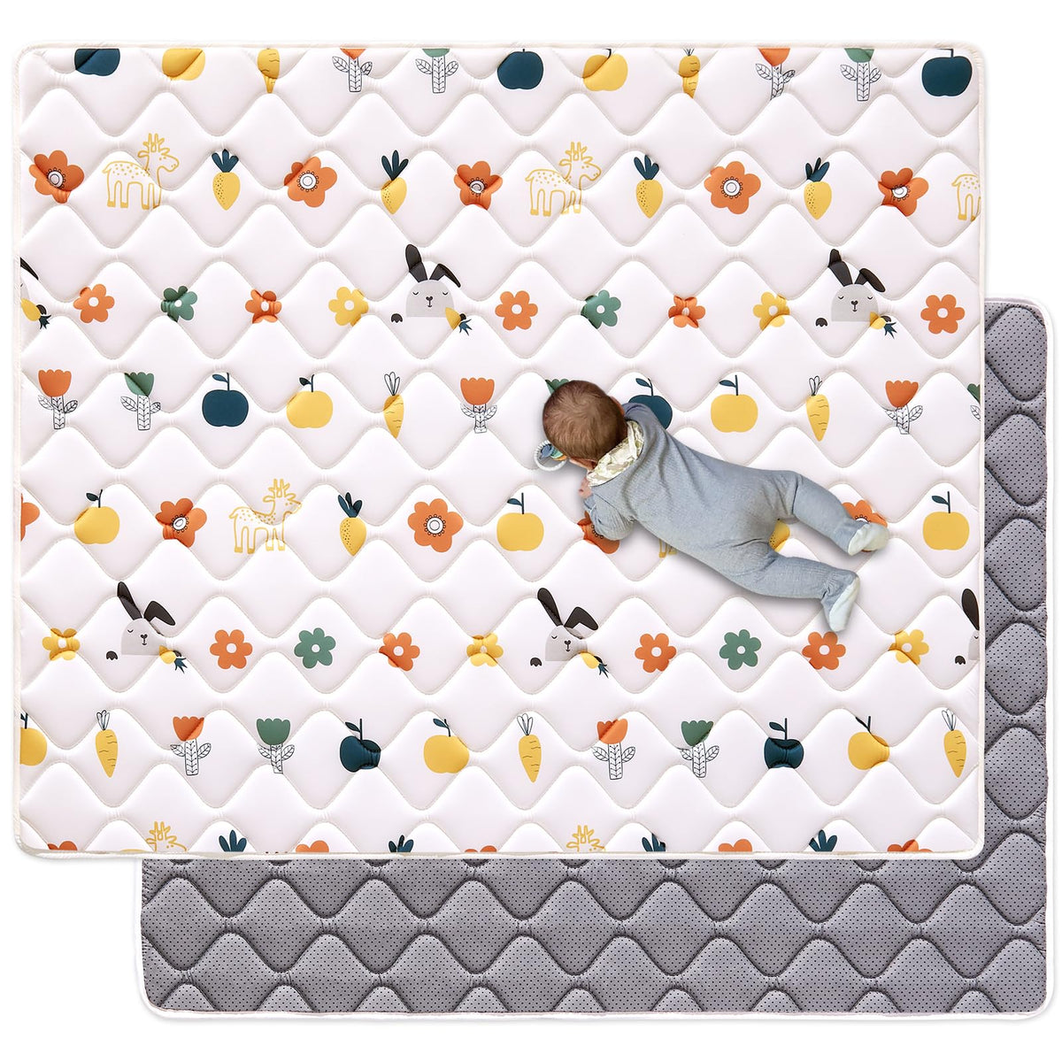 VIVIDVIBEBEARPAS odorless foam play mat 50x50 for safe infant floor play.
