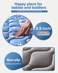 Reinforced stitching on the VIVIDVIBEBEARPAS mat enhances durability for daily use