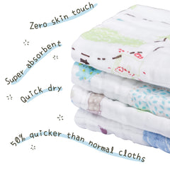 Viviland 100% cotton washcloth delivers soft, breathable contact for newborn skin.