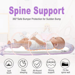 Viviland baby lounger bumper foam provides gentle side support.