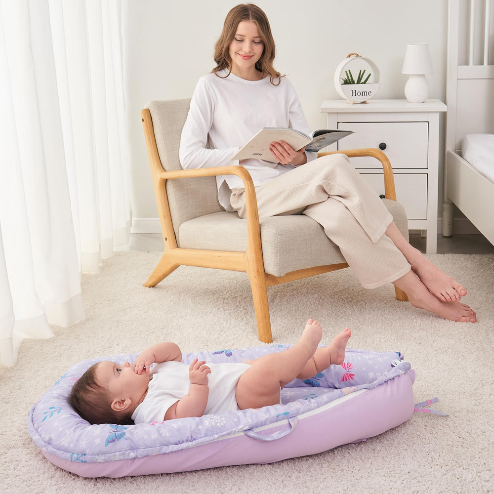 Viviland newborn essential lounger reduces setup steps.