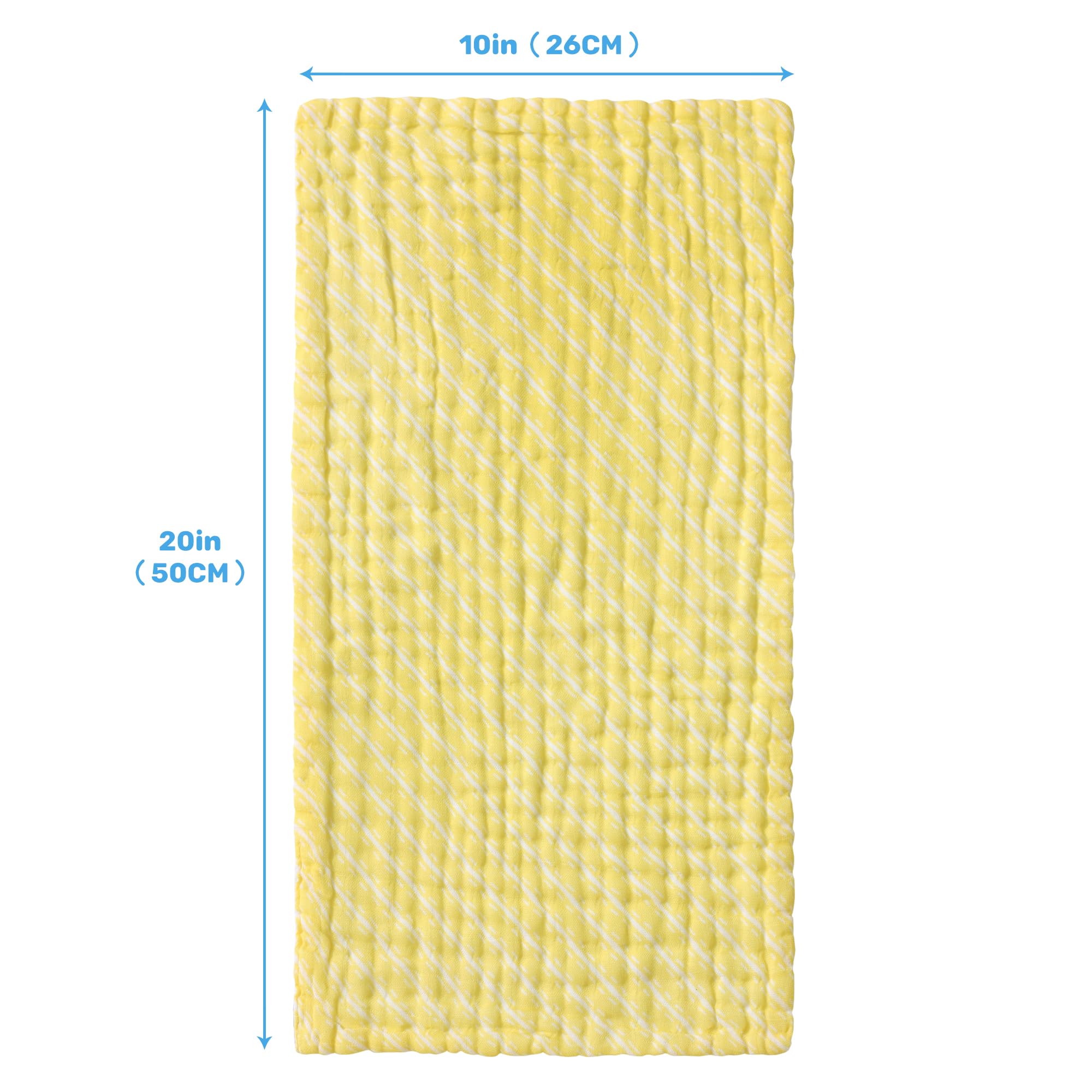 Viviland burp cloths used as bath towels for gentle skin care