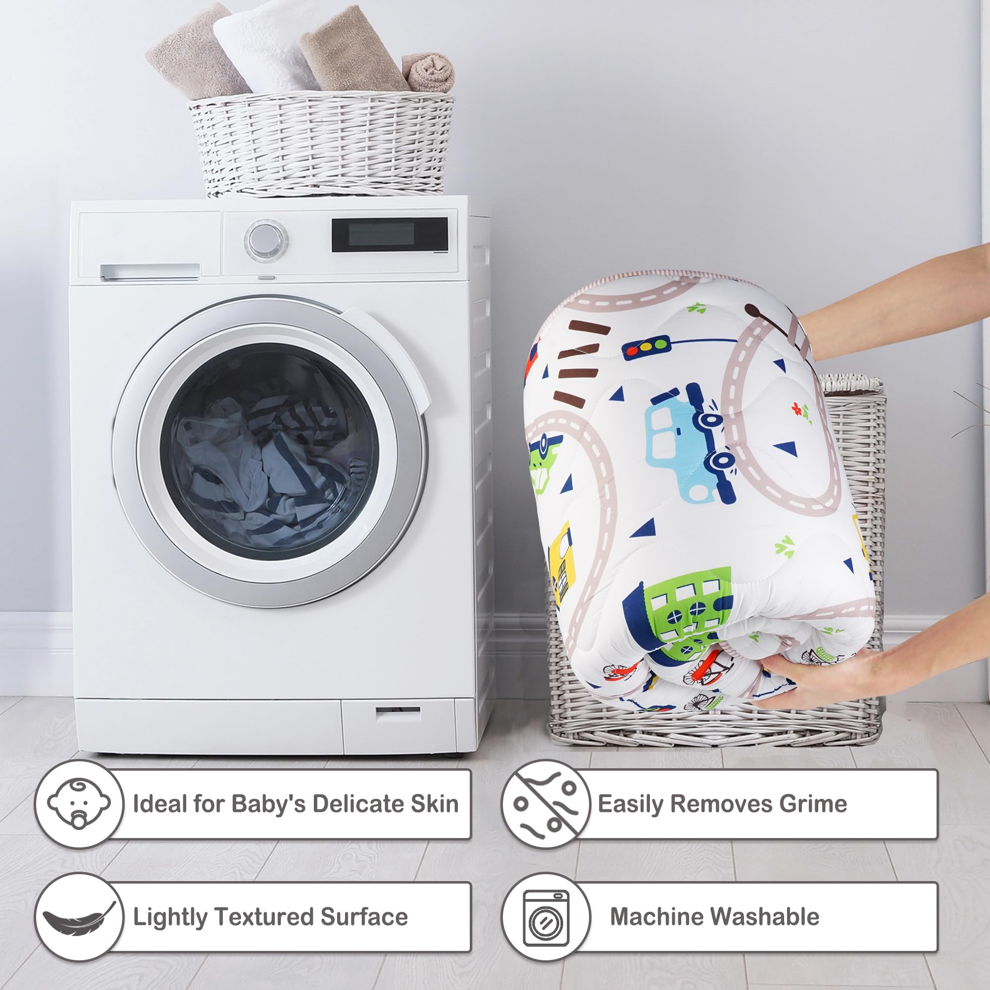 Viviland mat is machine washable for busy households