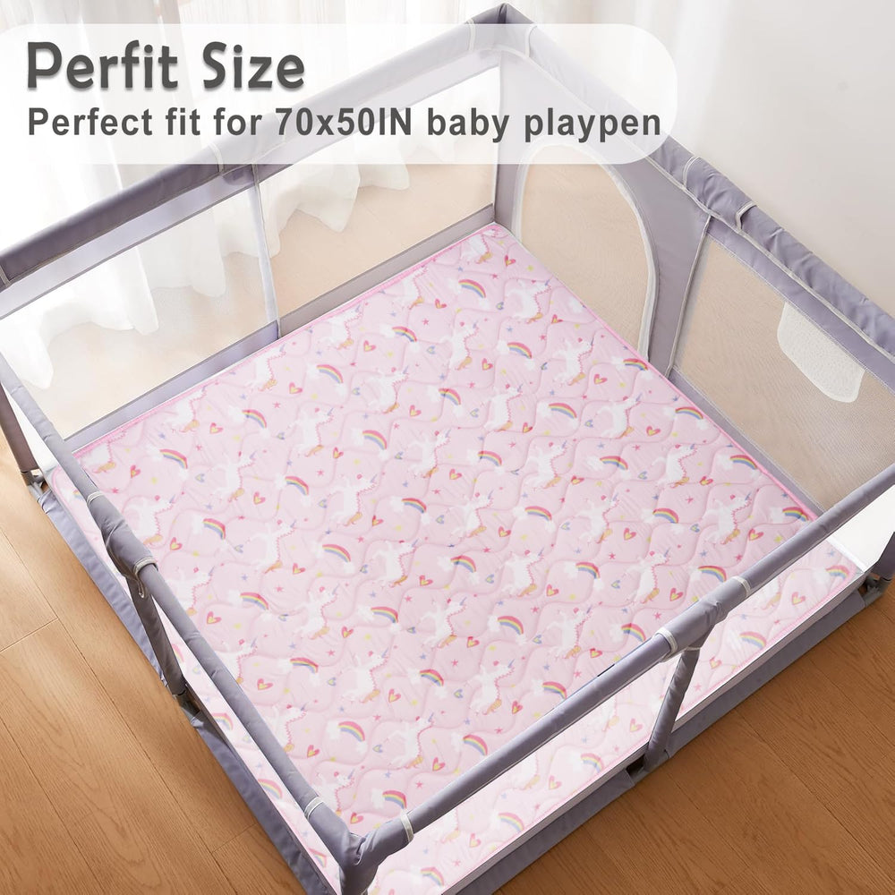 Viviland play mat shows large space for crawling and family play.
