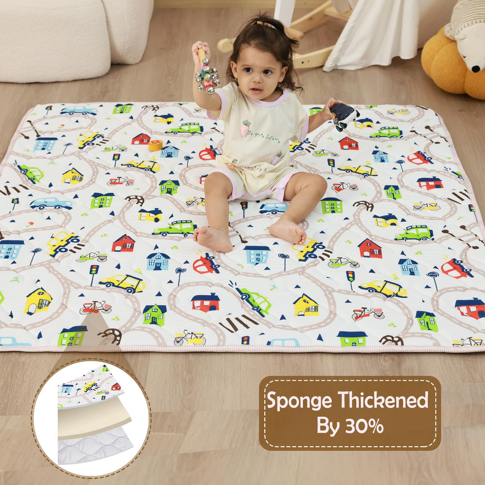 Viviland mat features thick cushioning to protect tiny knees