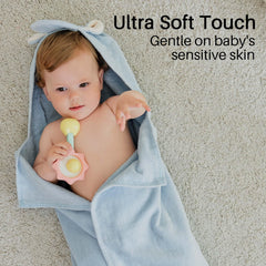Viviland baby towel soft cotton, gentle on delicate skin after bath.