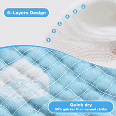 Viviland muslin cloth demonstrates soft breathable material for teething drool