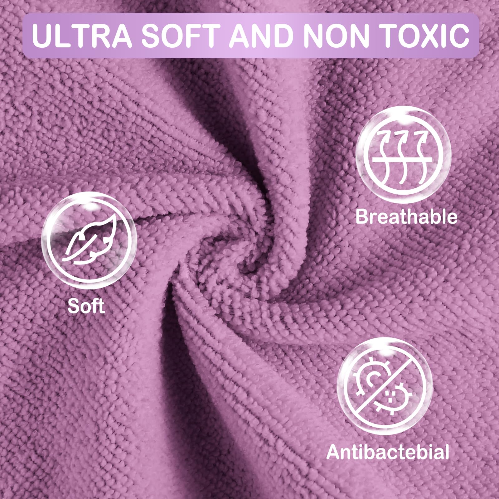Viviland washcloths with soft color range highlights gentle hues for baby care