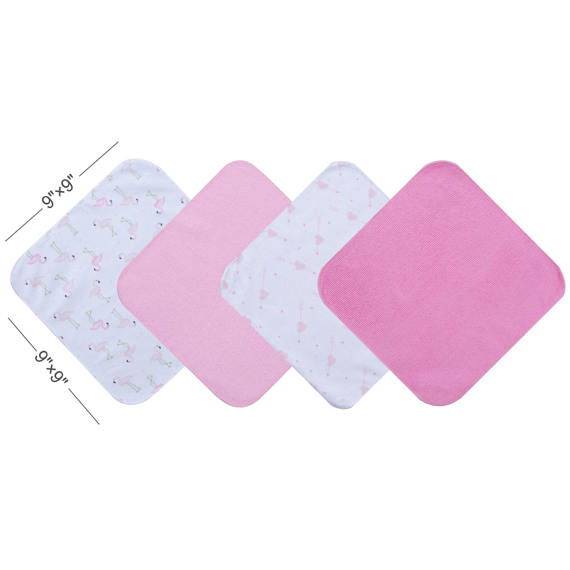 Viviland 24-pack baby washcloths come in colorful neutral patterns