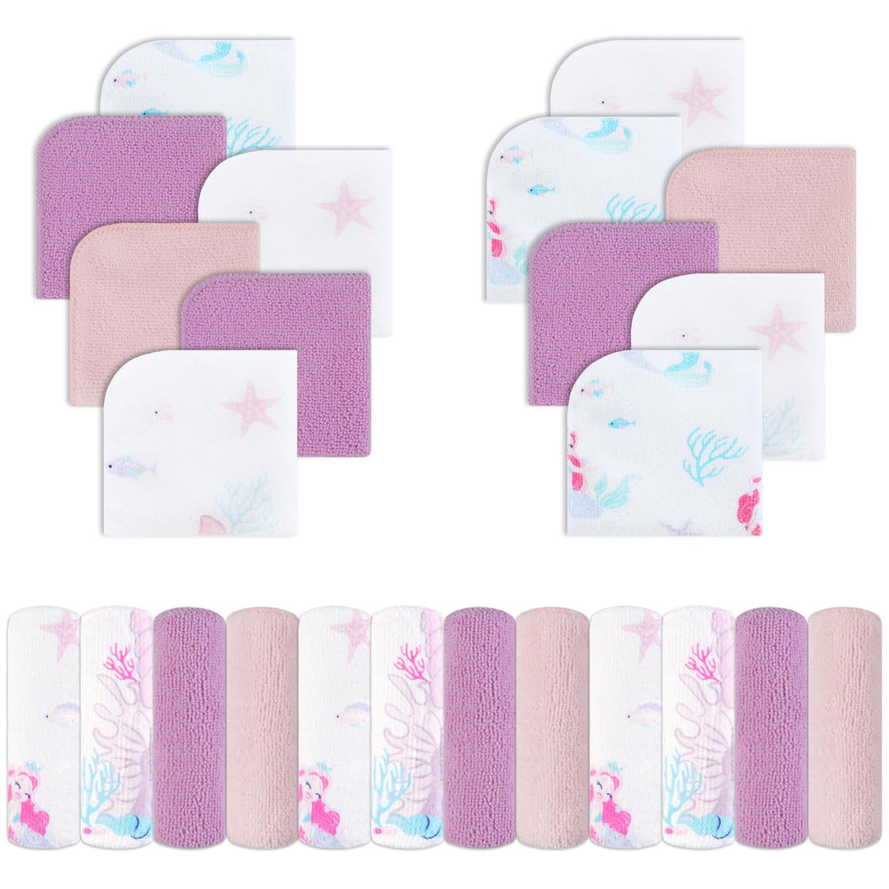 Viviland baby washcloths 24-pack on display for gentle bath time.