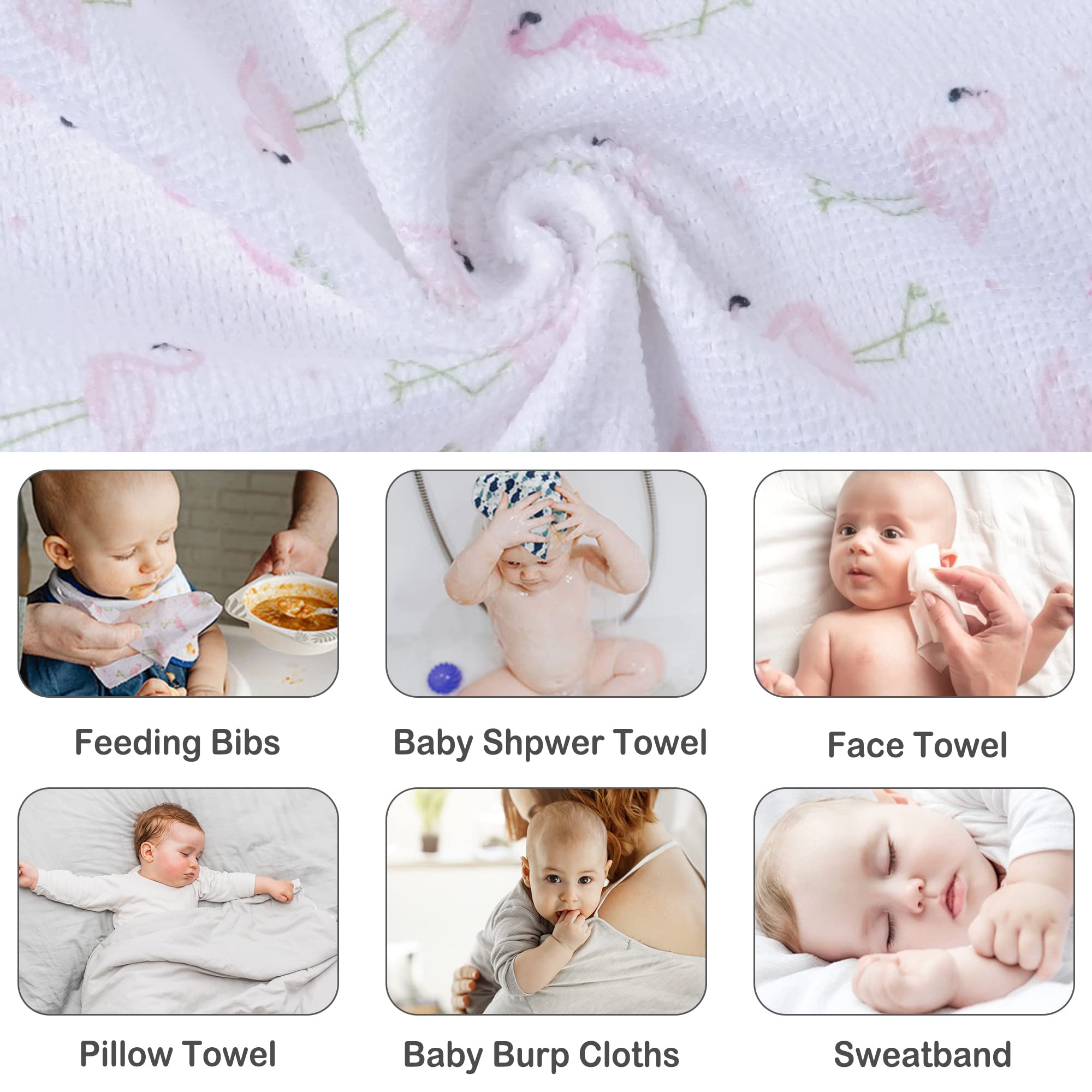 Viviland washcloths made of soft rayon fibers gentle on sensitive skin
