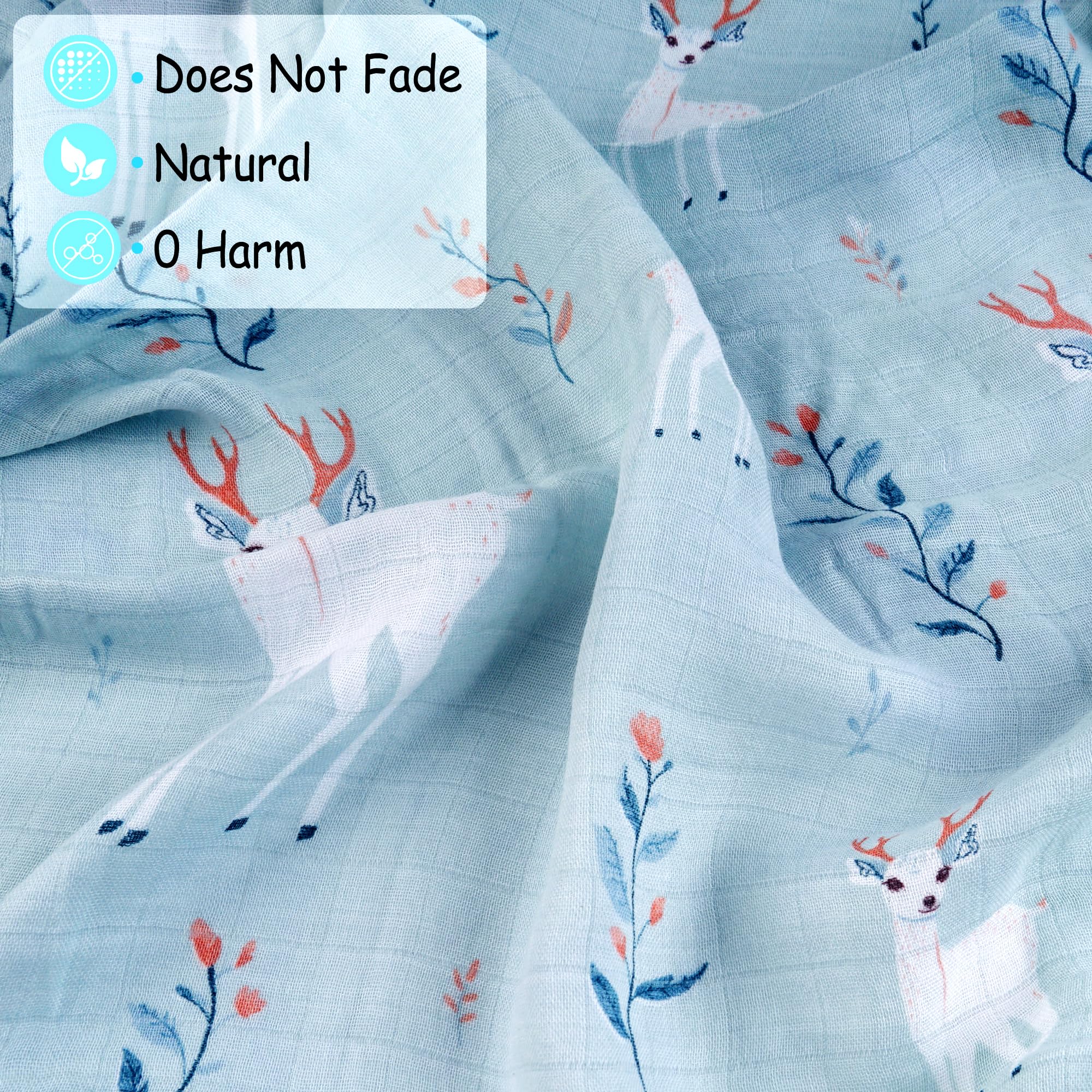Viviland deer swaddle blanket nursing cover for hands-free feeds.