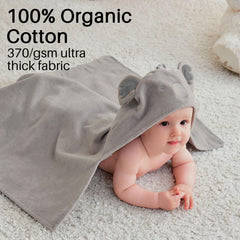 Viviland hooded towel koala design, plush fabric for quick moisture absorption.