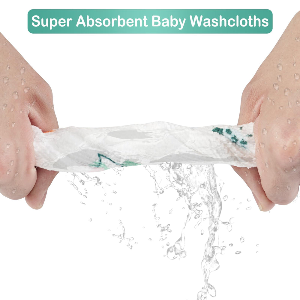 Viviland neutral-pattern washcloths brighten bath time for infants