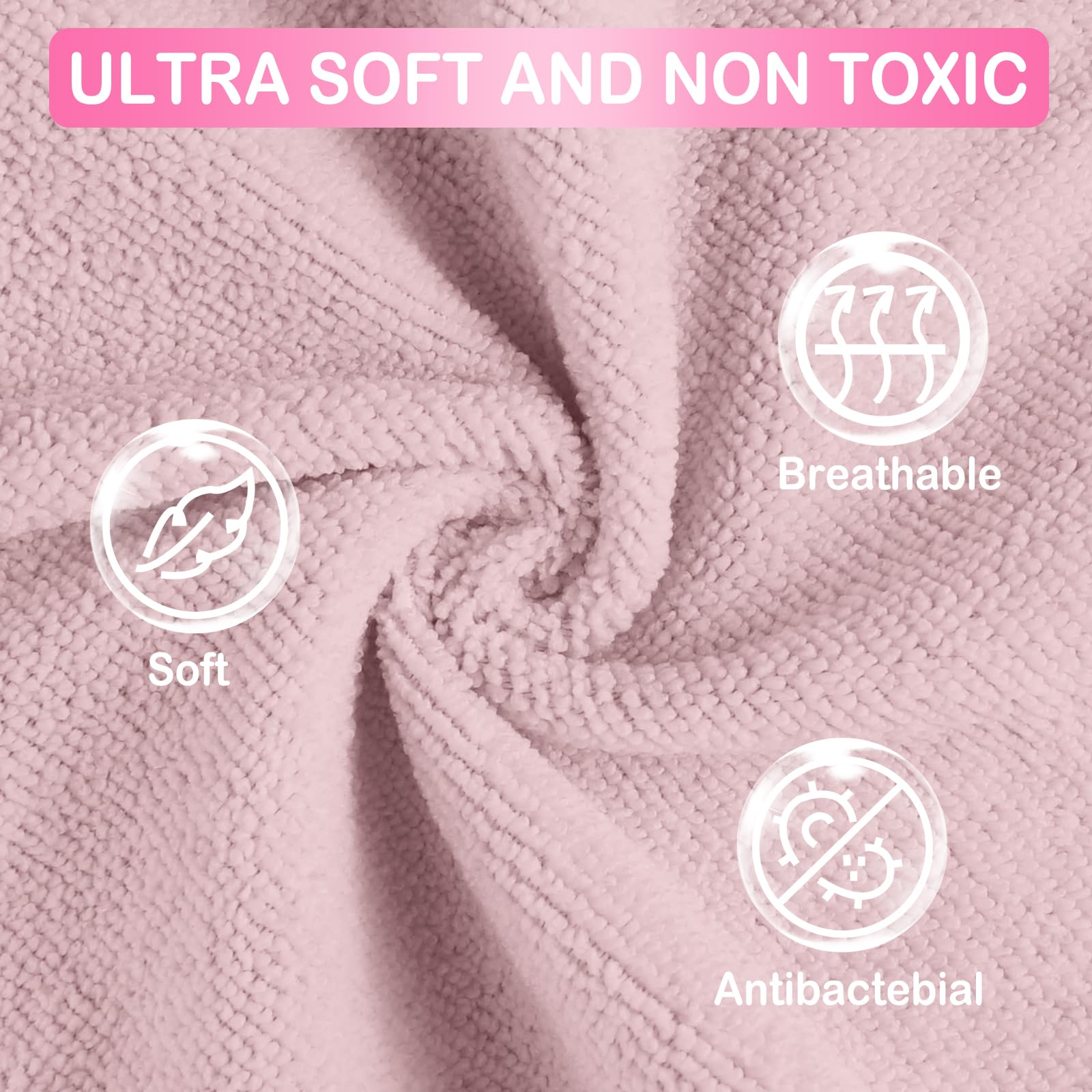 Viviland newborn bath time with soft, breathable towels.