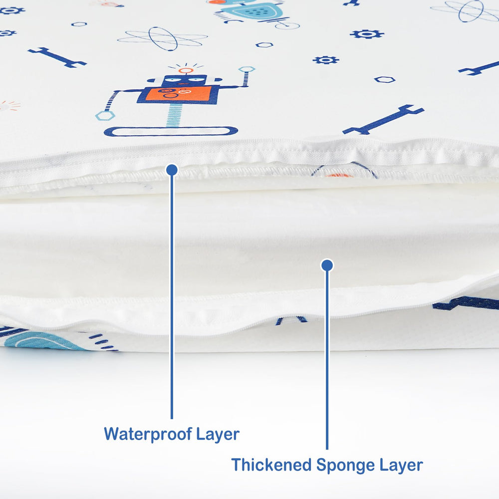 Viviland Pack n Play Mattress unfolds to full size after unpacking.